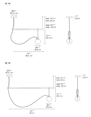 Taklampa nh S1 och S2 Suspension