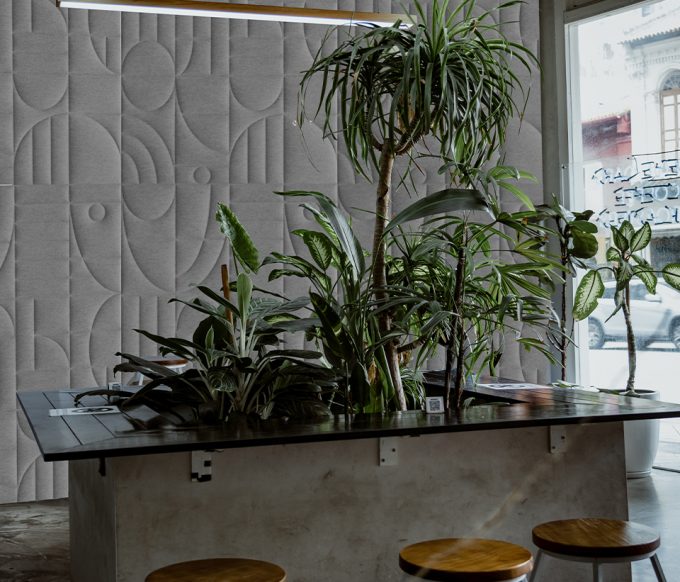 Väggpanel Jazz grå vägg