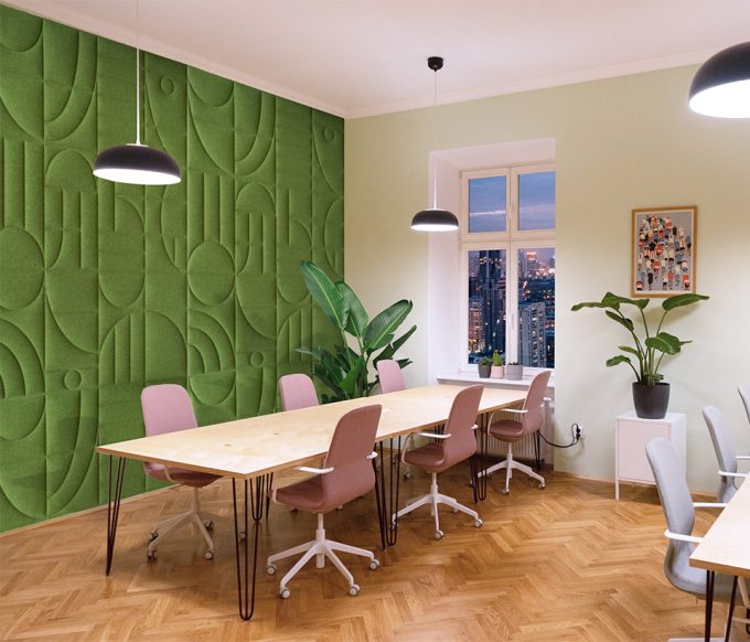 Väggpanel Jazz grön