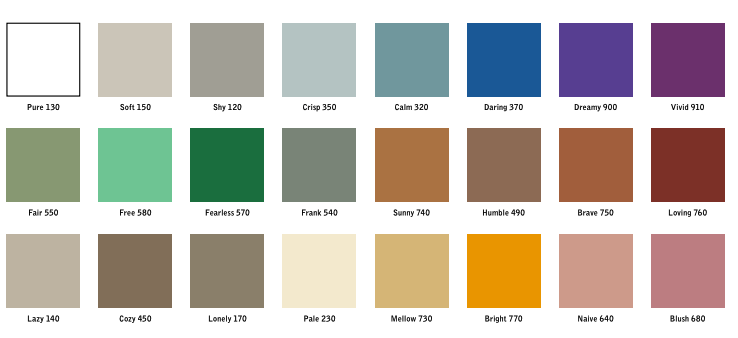 Lintex. glas colors
