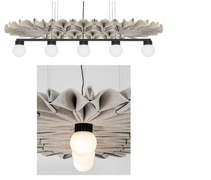 Ljuddämpande lampa BuzziPleat Light Edel Long