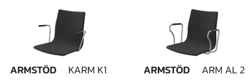 Trevlig stol armstöd