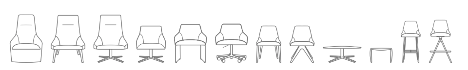 Lounge fåtölj Alya alla variationer