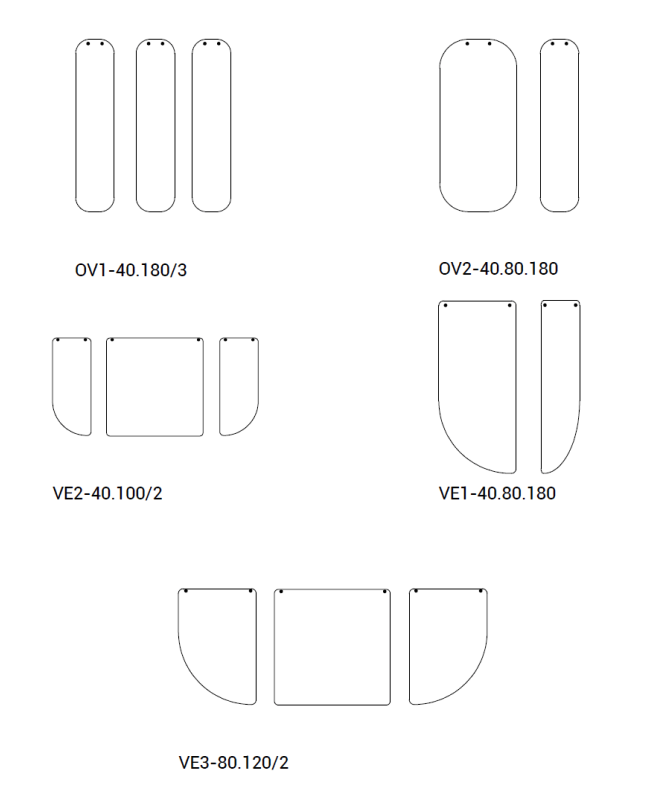 Panel Baffle XL geometriska former