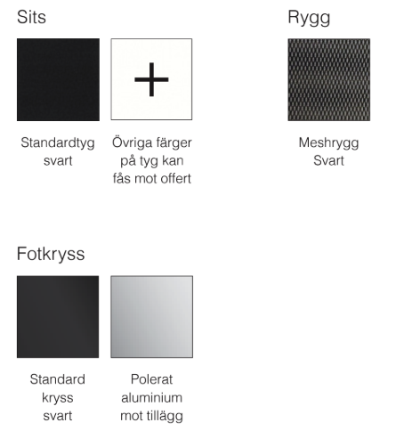 Luca Arbetsstol materialval